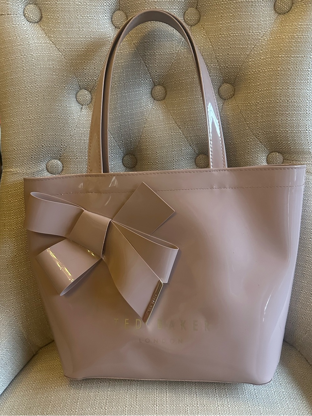 Ted Baker Pink Patent Bow Tote